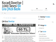 Tablet Screenshot of kocaelidavetiye.net